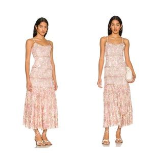 HEMANT AND NANDITA | NWT Asher Midi Dress in Lilac Size M